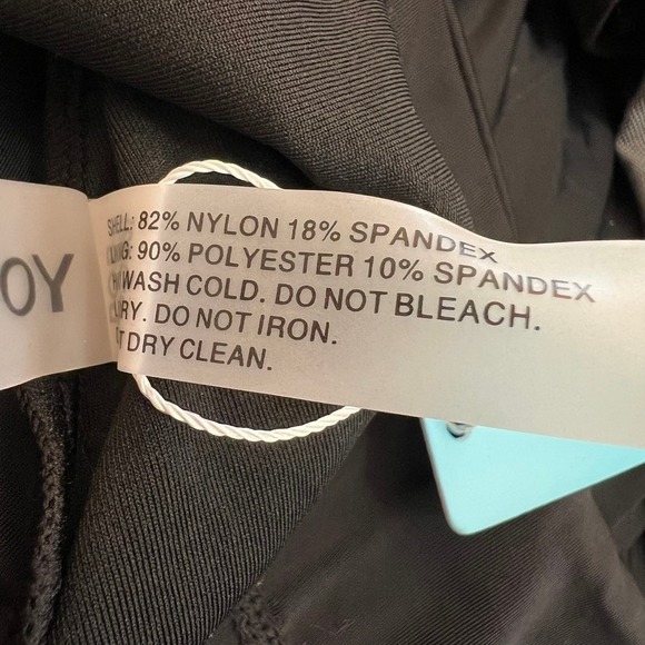 Yonique Black One Shoulder Ruffle Tankini Swim Top Women's Size M‎ - Picture 3 of 6